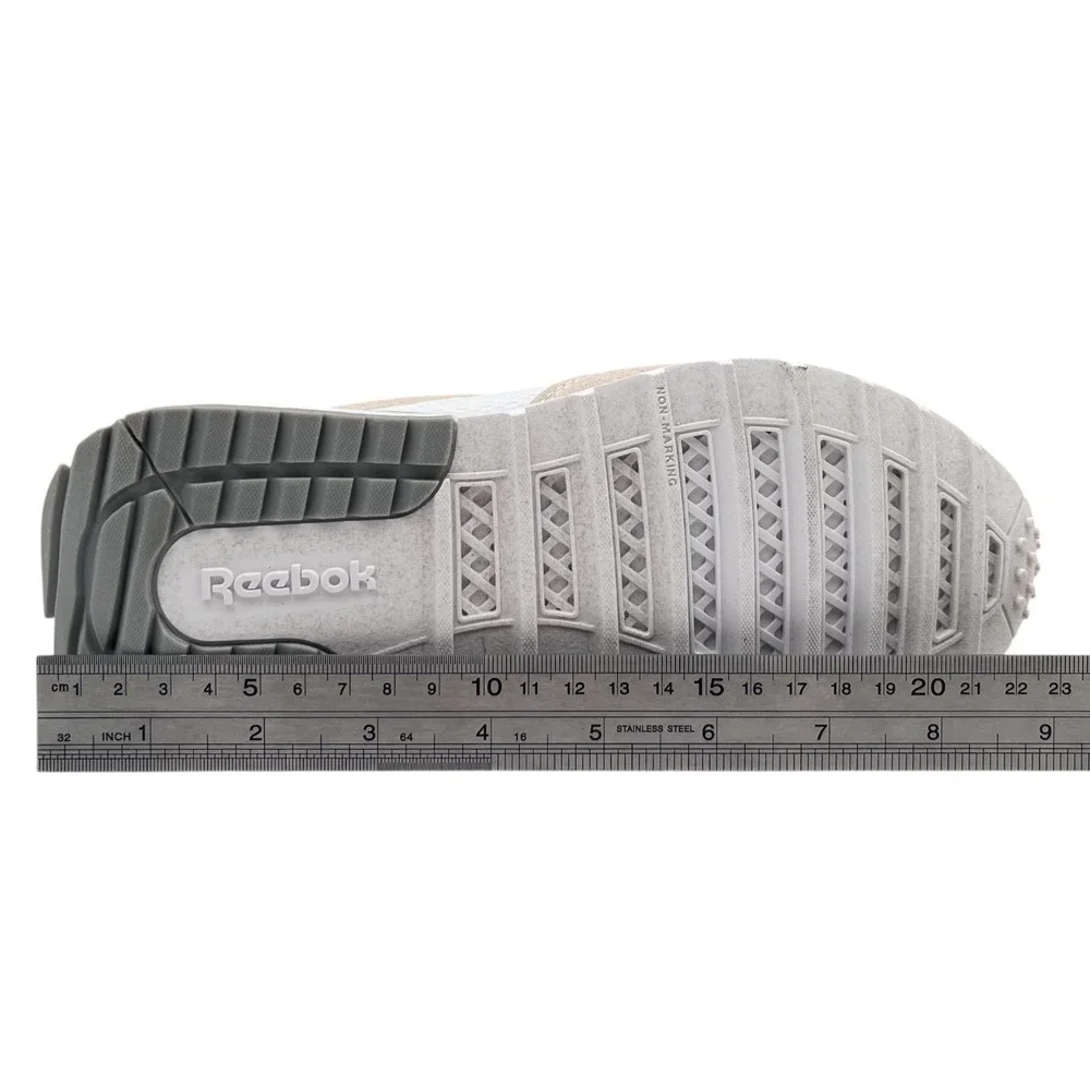 Reebok Youth Big Boys‎ Girls Sneakers Size 2 White Green Beige Classic Lace-Up